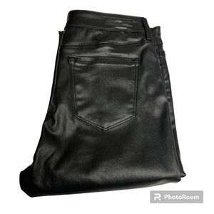 Social Standard by sanctuary size 8 black ankle skinny pants faux leather